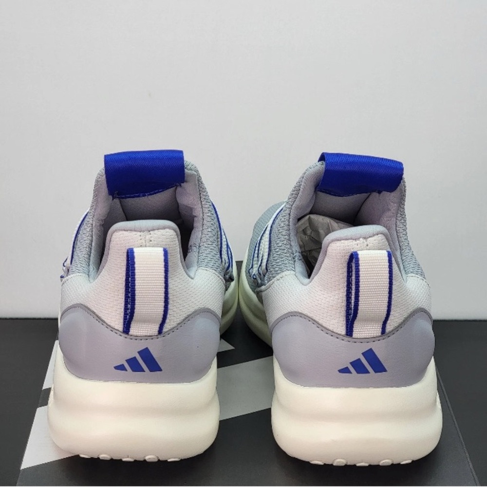 Adidas Light Gray Sneakers with Bold Blue Accents - Picture 3 of 3